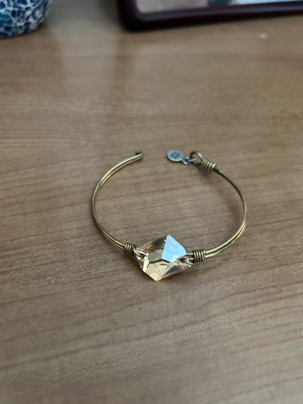 Luca + Danni Gold-Tone Bangle with Champagne Crystal
